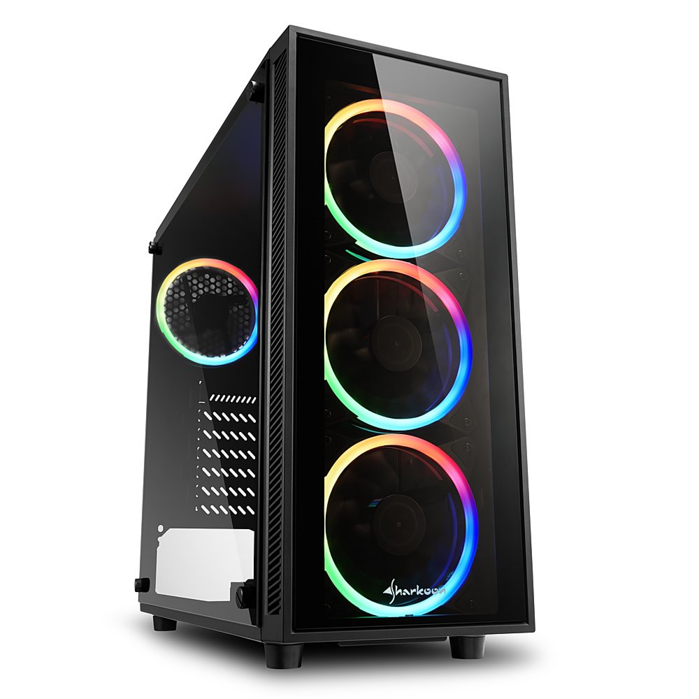 Sharkoon TG4 RGB | Midi Tower Behuizing | Zwart - Matmuis